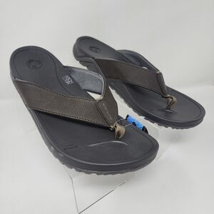 Body Glove Sandals Mens 12 Brown Archlogix Flip Flop Logo Slides Summer Beach